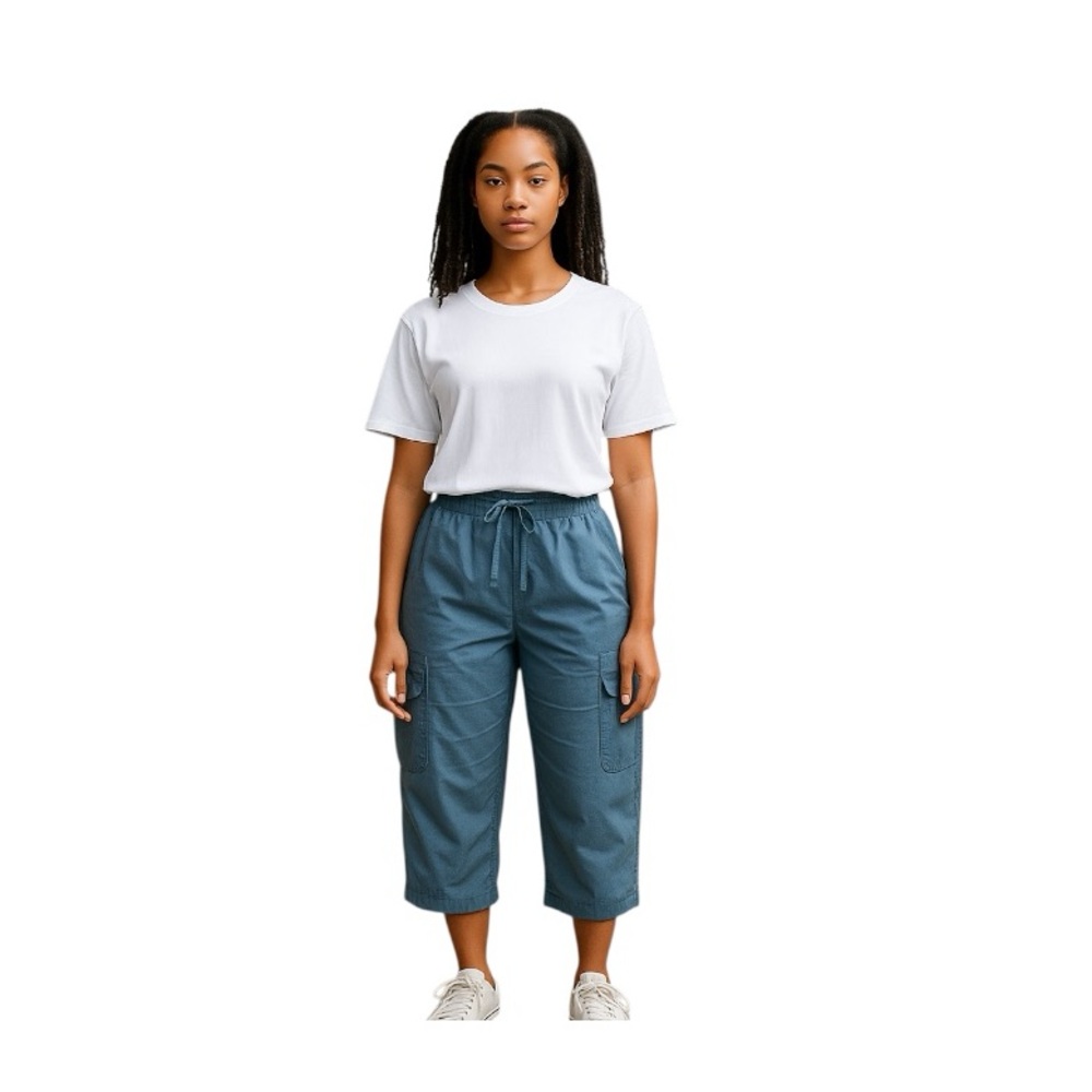 Gloria Vanderbilt Green Cargo Pants With Drawstring